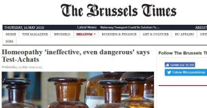 Belgium: Consumer protectors take position – “Homeopathy is ineffective, even dangerous”.