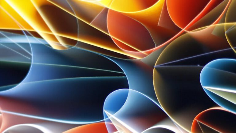 vibrant abstract light art with geometric patterns